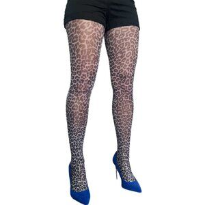 White Leopard Tights for Women